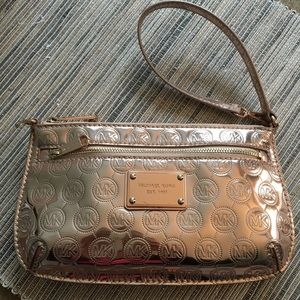 MICHAEL KORS JetSet Monogram Mirror Large Wristlet